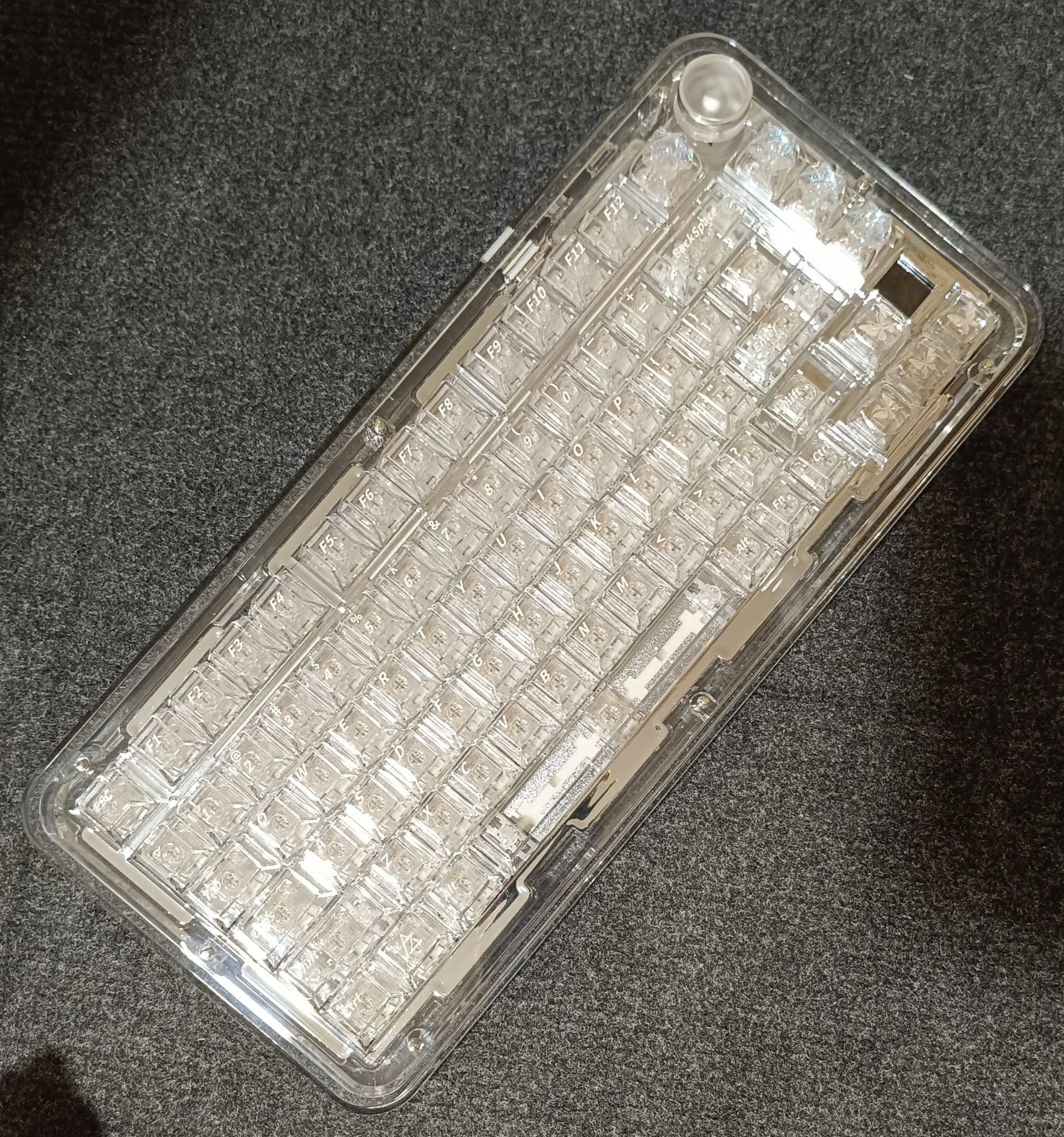 Transparent custom keyboard build
